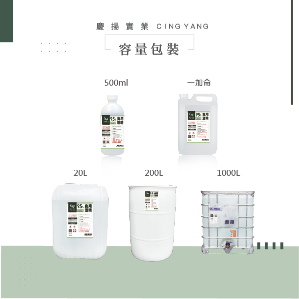 95%食用酒精 ☎請先來電洽詢